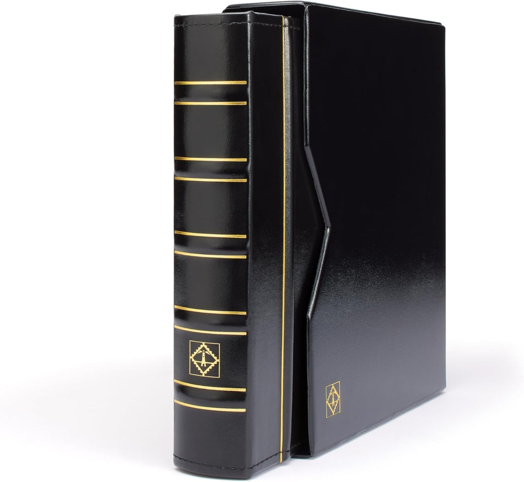 Leuchtturm 313506 Münzalbum Optima Classic - 10 Münzhüllen für Ø 42, 27, 20, 34mm, 2 Deckblätter, Sc