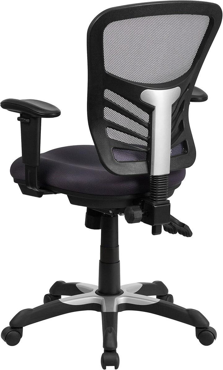 Flash Furniture Bürostuhl mit mittelhoher Rückenlehne – Ergonomischer Schreibtischstuhl mit verstell