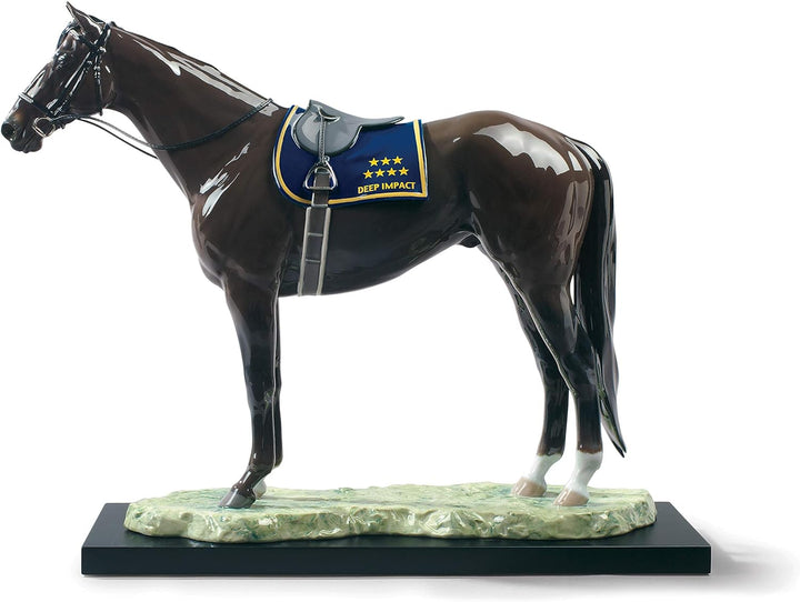 LLADRÓ Pferde-Figur Deep Impact. Limitierte Auflage. Glänzend. Pferd. Porzellan.