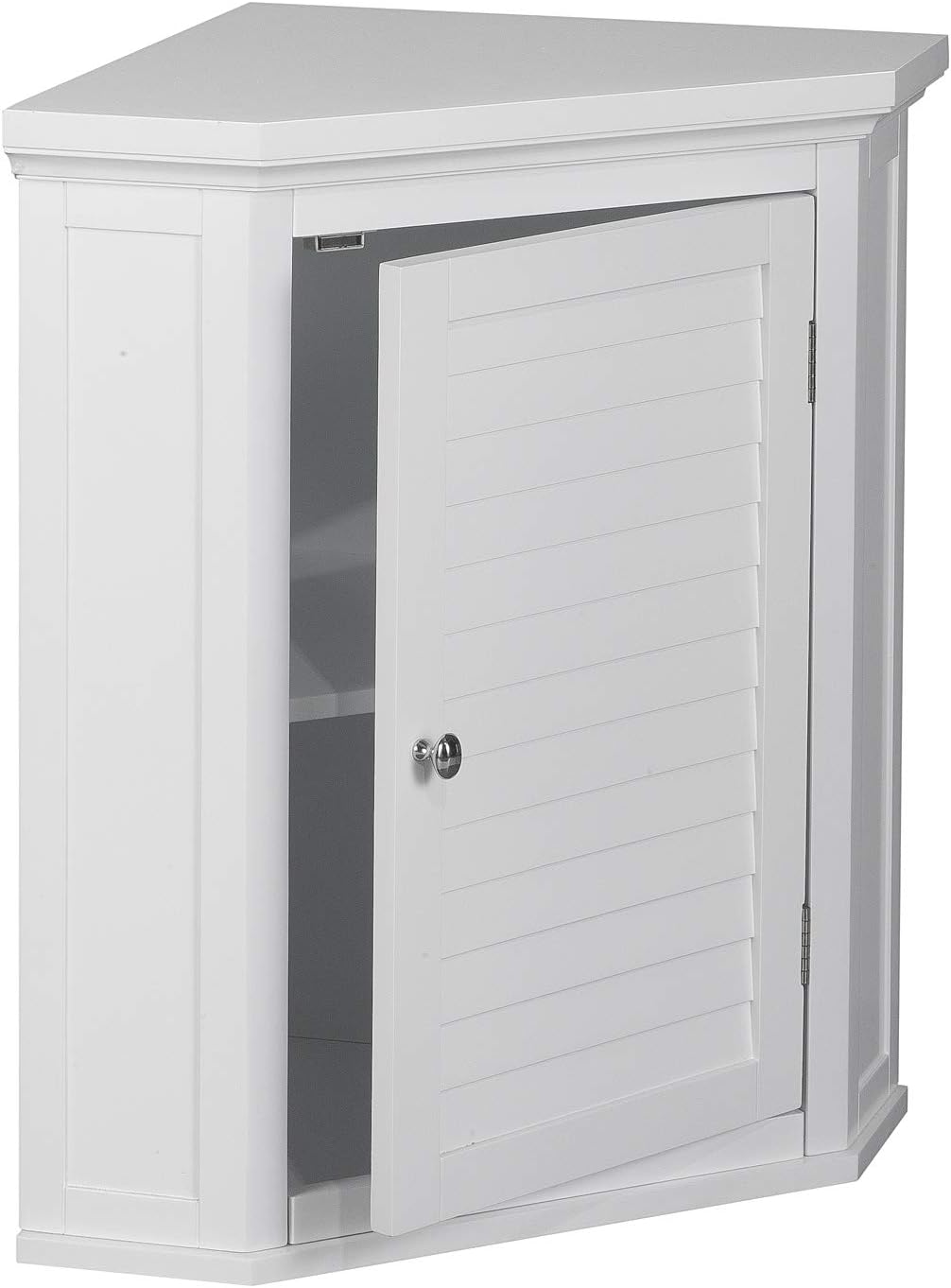Badschrank Badmöbel Eckschrank Badezimmer Holzschrank Weiss Teamson ELG-587