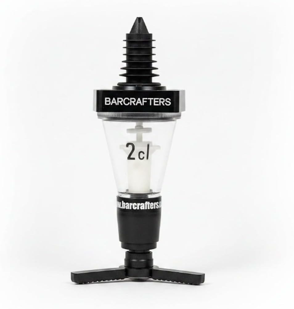 BARCRAFTERS Dosierer Spirituosen Reihenhalterung / 2er Wandhalterung inkl. 2 Portionierer 2 cl | Fla