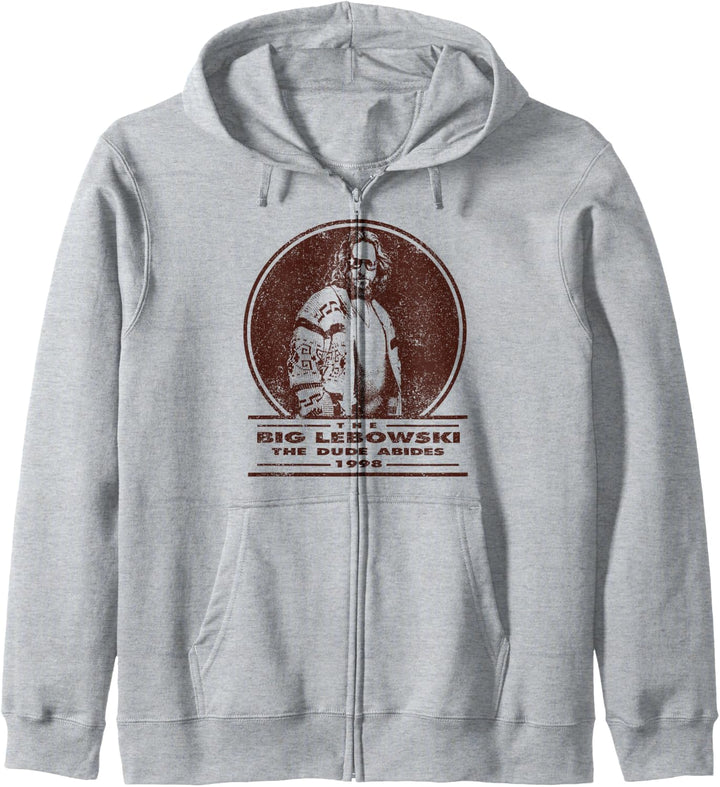 Big Lebowski Distressed Dude Abides Stamp Kapuzenjacke
