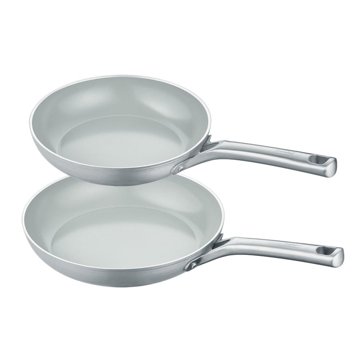 Berndes Pfannen Set b.free 2tlg. - frypan 24 cm & 28 cm – aus recyceltem Aluminium - allherdtauglich