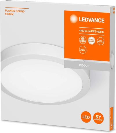 LEDVANCE LED Panel-Leuchte, Leuchte für Innenanwendungen, Kaltweiss, Länge: 60x60 cm, Planon Round 4