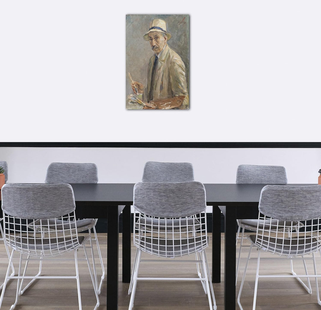 Printed Paintings Leinwand (60x80cm): Max Liebermann - Selbstbildnis 60x80 cm, 60x80 cm