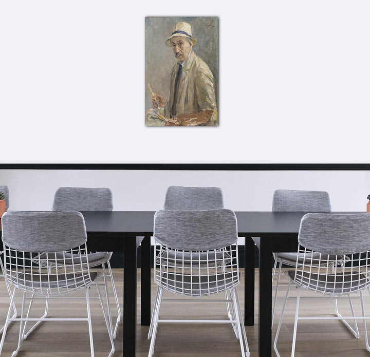 Printed Paintings Leinwand (60x80cm): Max Liebermann - Selbstbildnis 60x80 cm, 60x80 cm