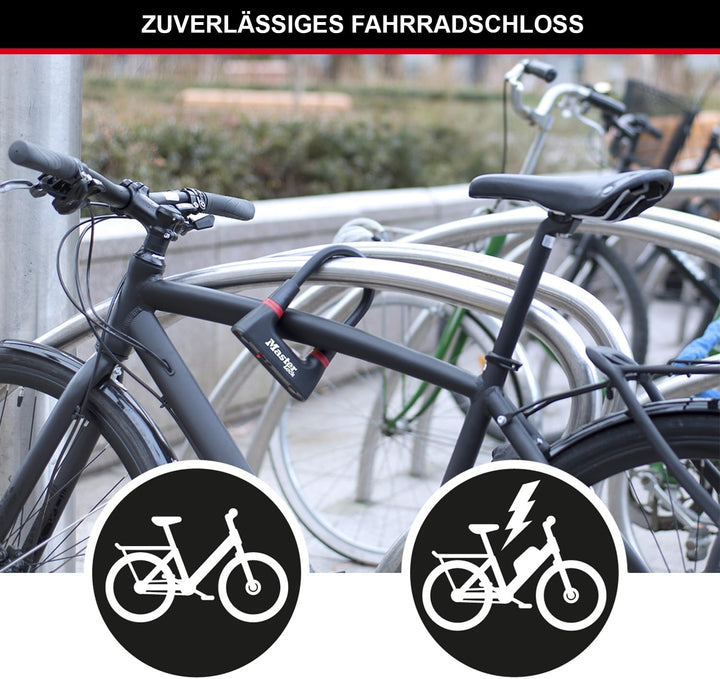 MASTER LOCK Bügelschloss [Schlüsselschloss] [Zertifiziertes Fahrrad Schloss] 8278EURDPRO - Ideal für