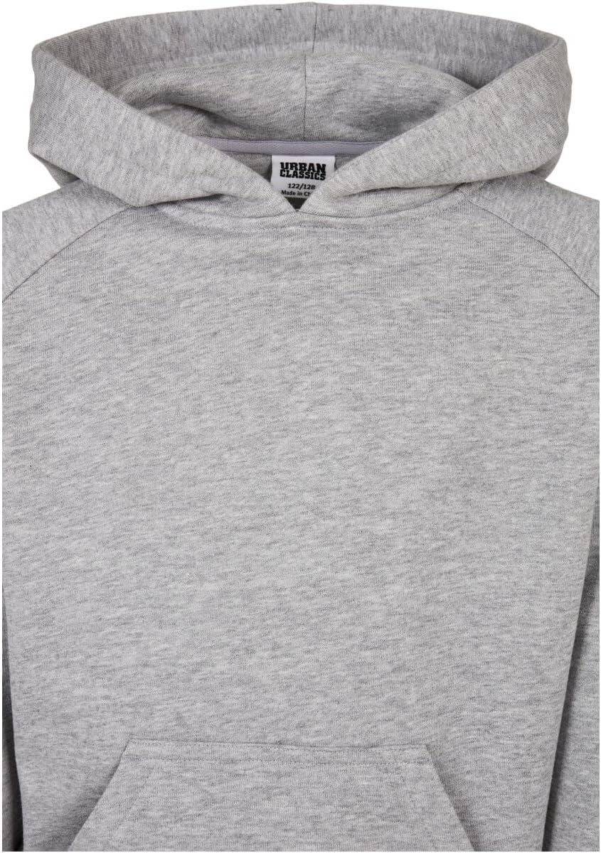 Urban Classics Herren Boys Blank Hoody 110-116 Grau, 110-116 Grau