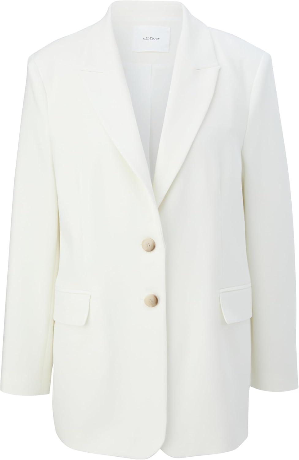 s.Oliver Blazer aus Baumwollstretch 40 Weiss, 40 Weiss