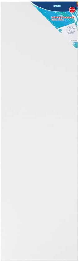 Stylex 28635-P6 - Keilrahmen 30 x 100 cm, mit Leinwand aus 100 % Baumwollgewebe bespannt, grundiert,