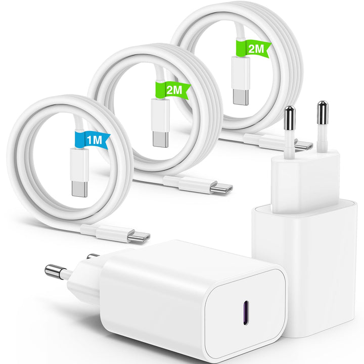 2Pack USB C Ladegerät für iPhone 16 15 17/16 15 17 Pro/16 15 17 Pro Max/16 15 Plus/17 Air, 20W USBC