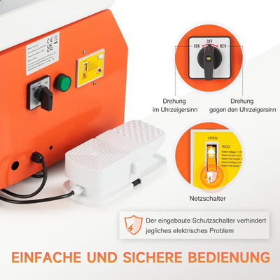 CREWORKS Töpferscheibe Elektrisch Töpferscheibe Fussantrieb 350W Keramikformwerkzeug 0-300 U/MIN Ker