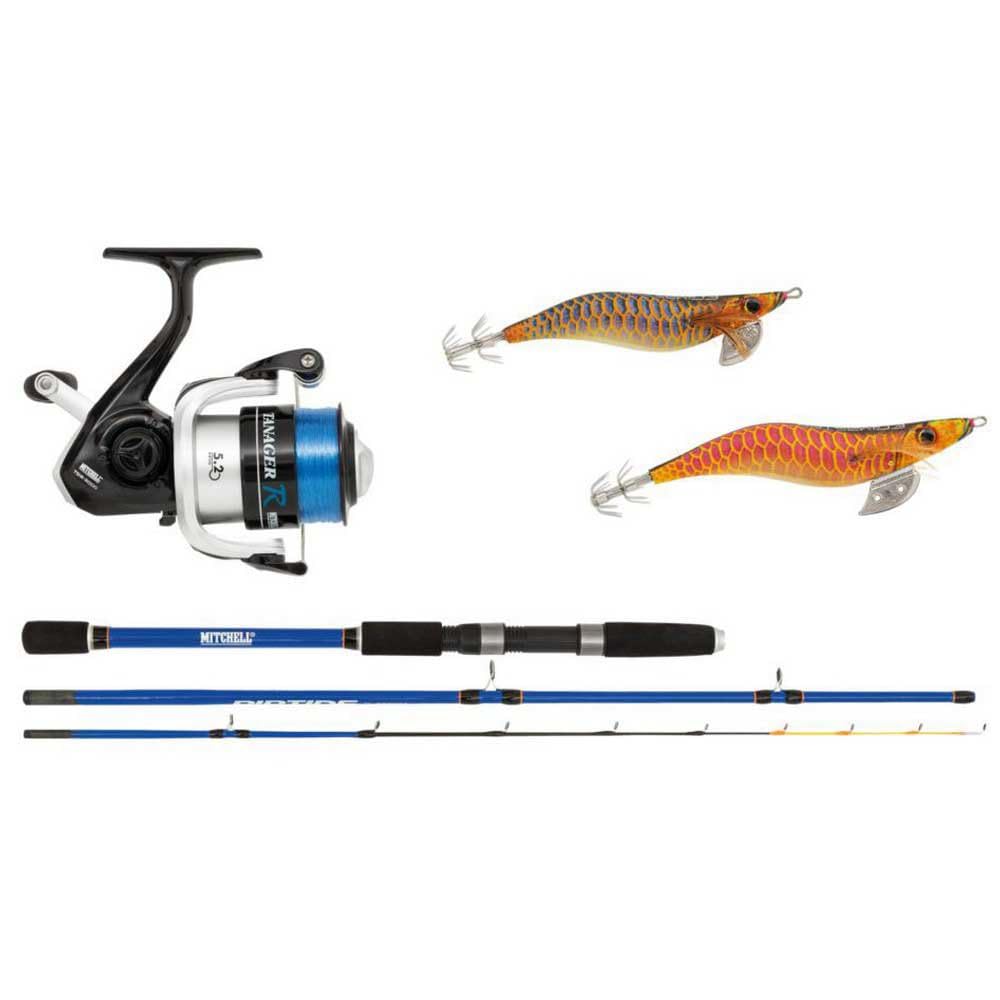 Mitchell Riptide R Squid Tintenfisch ruten und rollen combo set