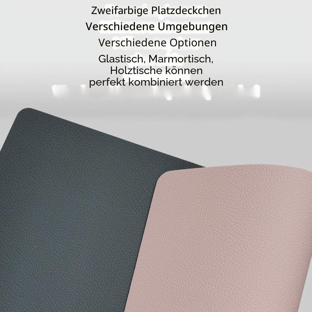 Platzdeckchen Abwaschbar, doppelt verdicktes Tischsets Abwaschbar mit 6 Esstischmatten und 6 Unterse