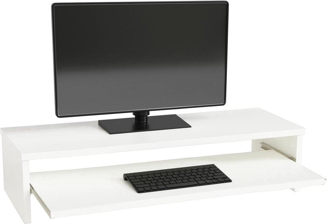 Henor, Monitorständer mit herausnehmbarer Ablage, TV-Bildschirmerhöhung, in FSC® Holz, 82 x 32 x 18