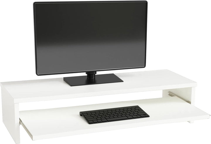 Henor, Monitorständer mit herausnehmbarer Ablage, TV-Bildschirmerhöhung, in FSC® Holz, 82 x 32 x 18