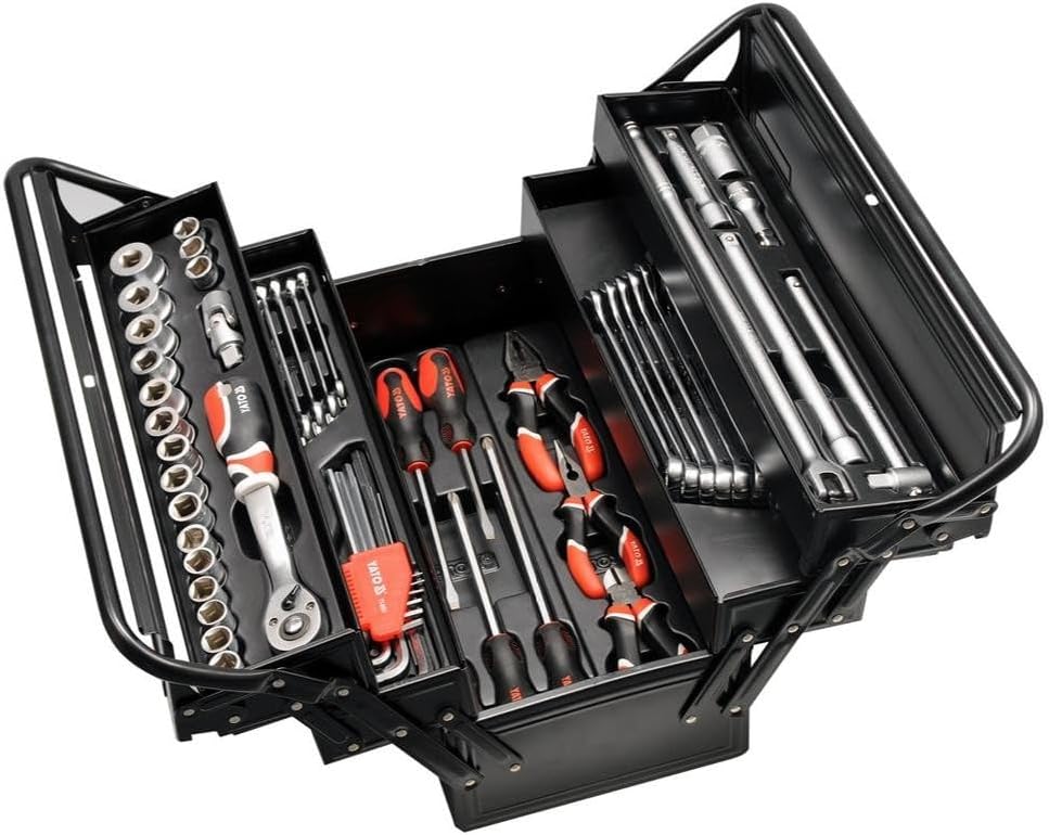 TOOL BOX W. TOOLS 62PCS