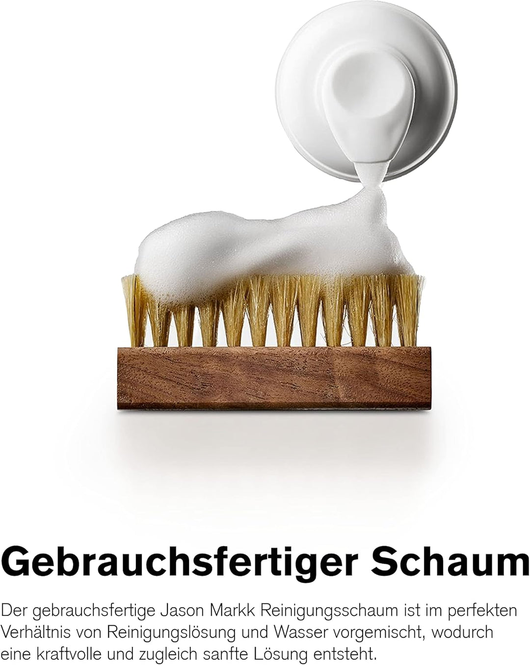 Jason Markk Gebrauchsfertiger Reinigungsschaum + Premium-Bürste + Mikrofasertuch-Bundle - Ultimative