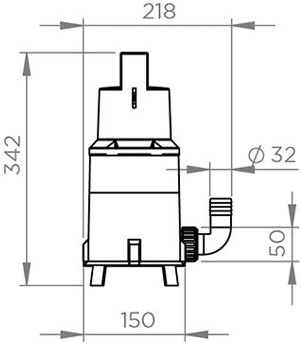 SFA - Sanisub ZPK 40 A - Tragbare Tauchpumpe 5 m - Für Klarwasser & Grauwasser - Automatisch - Schwe