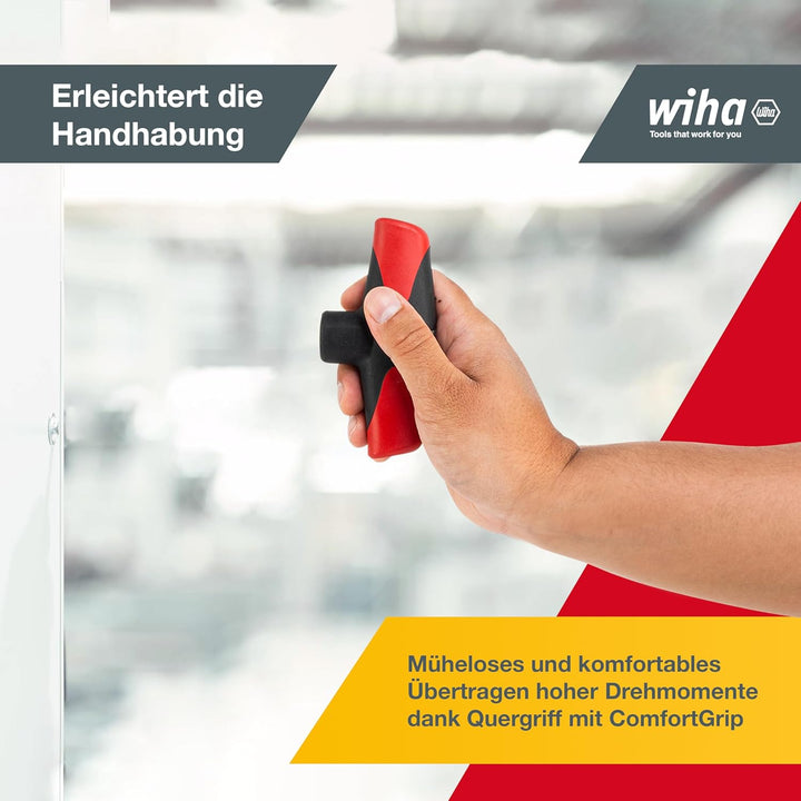 Wiha einstellbarer Drehmoment-Schraubendreher mit Quergriff TorqueVario®-S Tplus 5-14 Nm, hörbares K