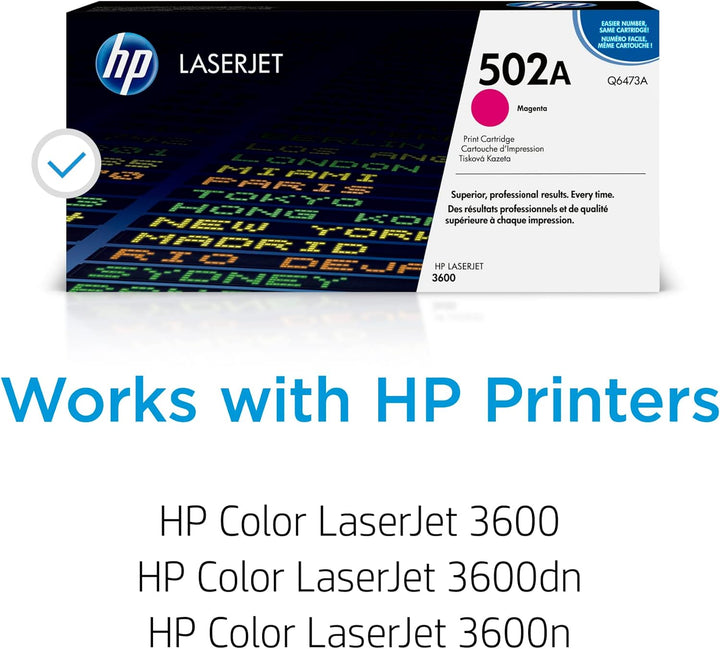 HP 502A (Q6473A) Rot Original Toner für HP Color Laserjet 3600 Magenta, Magenta