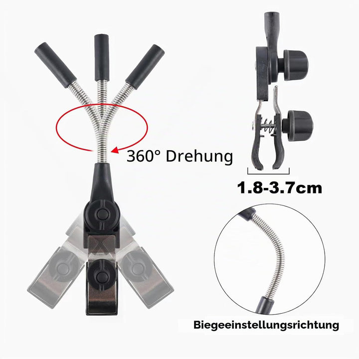 Stuhl-Sonnenschirm mit verstellbarer Klemme, UPF 50+, Schattenschirm, zum Anklippen, für Terrasse, S