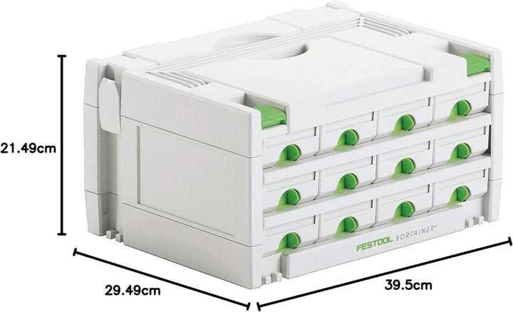 Festool SORTAINER SYS 3-SORT/12 (mit Schubladen, Trennstege, Etikettenhalter, Beschriftungsstreifen)