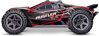 TRAXXAS Rustler 4x4 rot RTR BL-2S Brushless ohne Akku/Lader 1/10 Stadium Truck