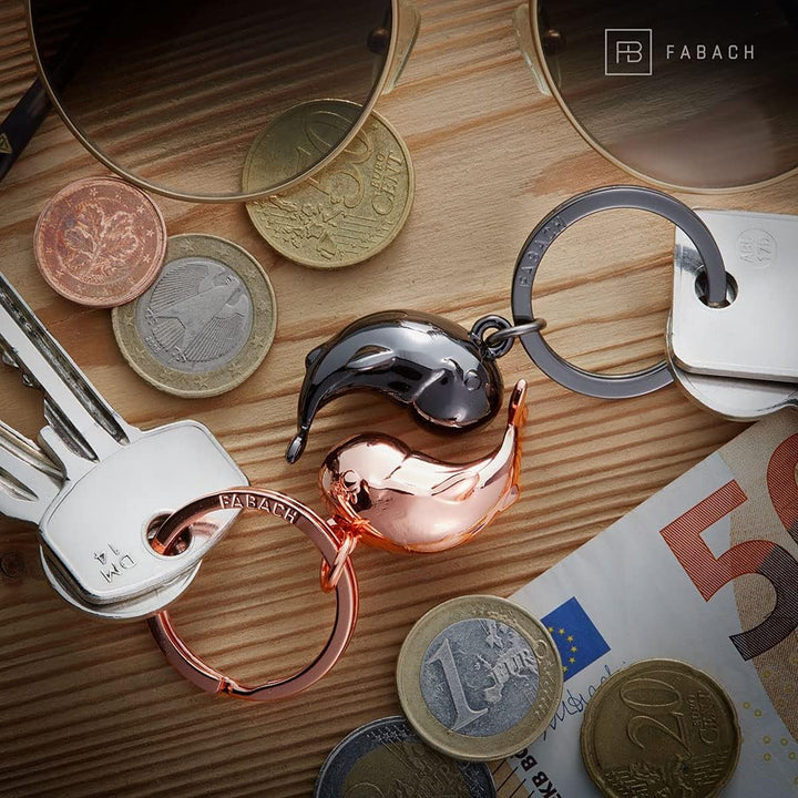 FABACH Wal Schlüsselanhänger für Paare Moby - Wal Glücksbringer Geschenke Freundin oder Freund - Par