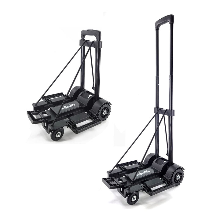 Dolly Cart mit 4 Rädern Teleskop Lron Tube Pull, Handwagen mit elastischem Seil, nach dem Zusammenkl