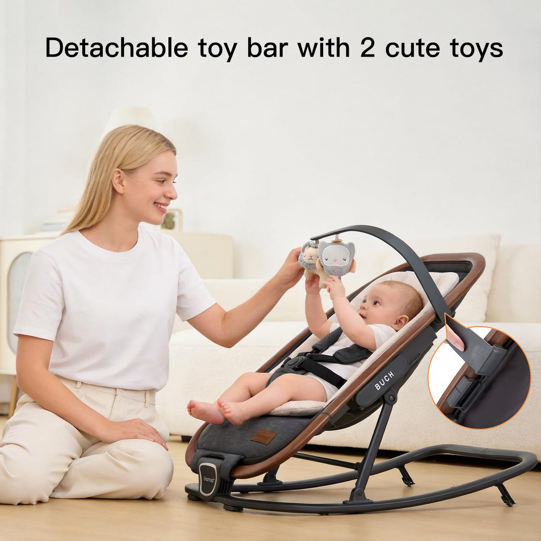 Gromast 2-in-1-Babywippe für Säuglinge, tragbare Babywippe mit 3 Liegepositionen und Reisetasche – D