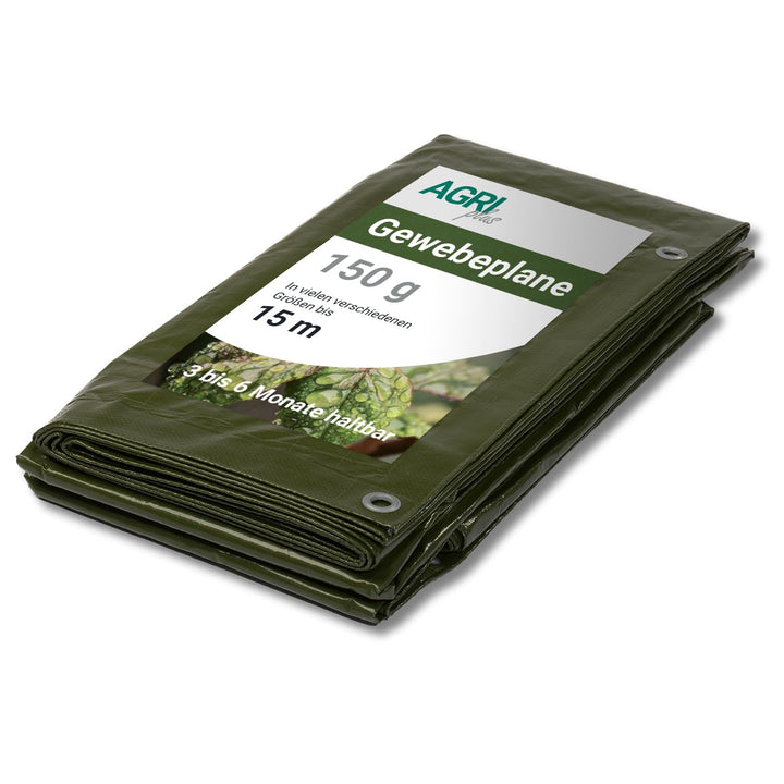 AGRI plus Gewebeplane mit Ösen I 6 x 10 m I Verschiedene Grössen I 150 g/m² Folienstärke I Stabile &
