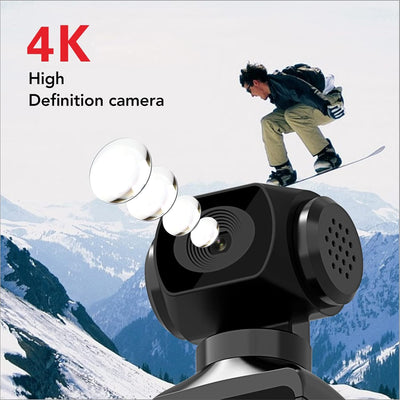 4K-Pocket-Action-Kamera, WiFi-Videocamcorder, 1,3-Zoll-Bildschirm, 16 MP Foto, 270 ° Drehbar, Unters