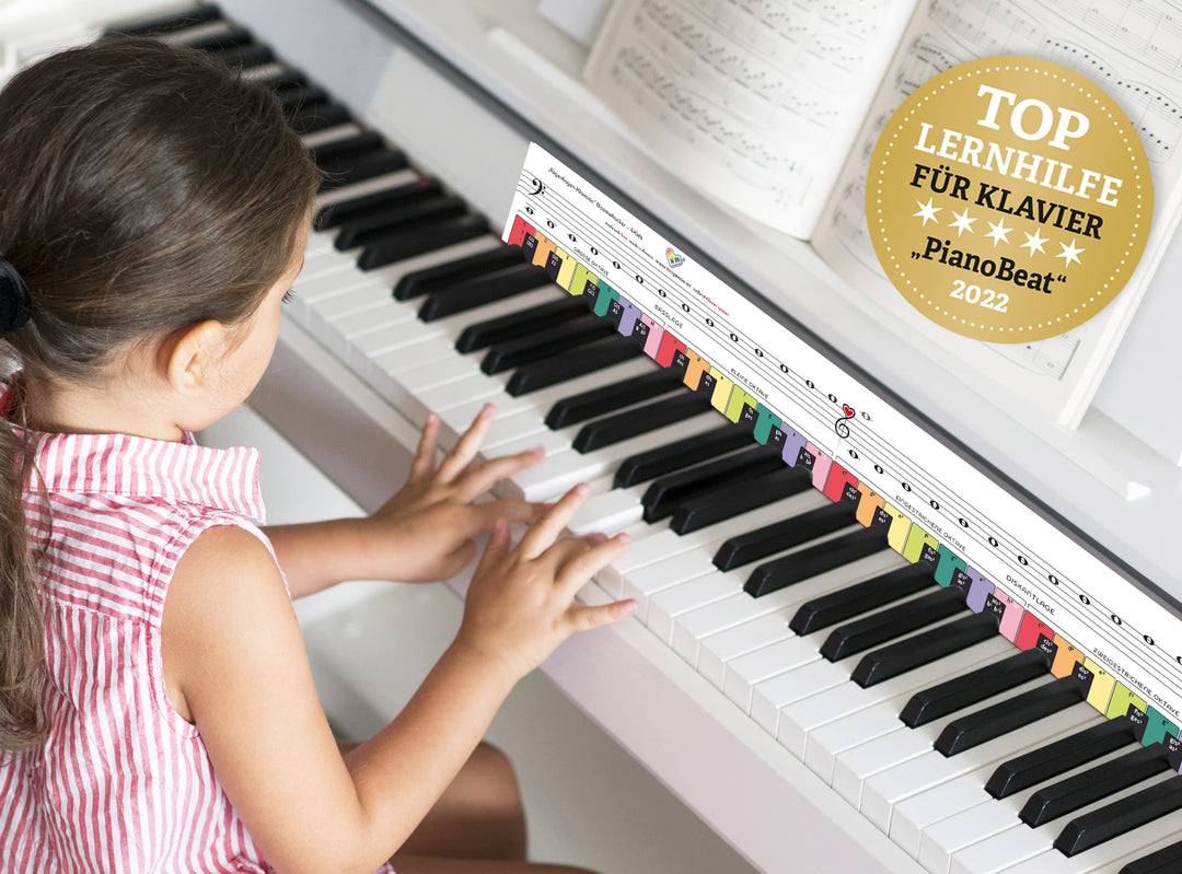 TonGenau® Regenbogen Klaviatur für Kinder - Klavier lernen leicht gemacht - von KlavierlehrerInnen e