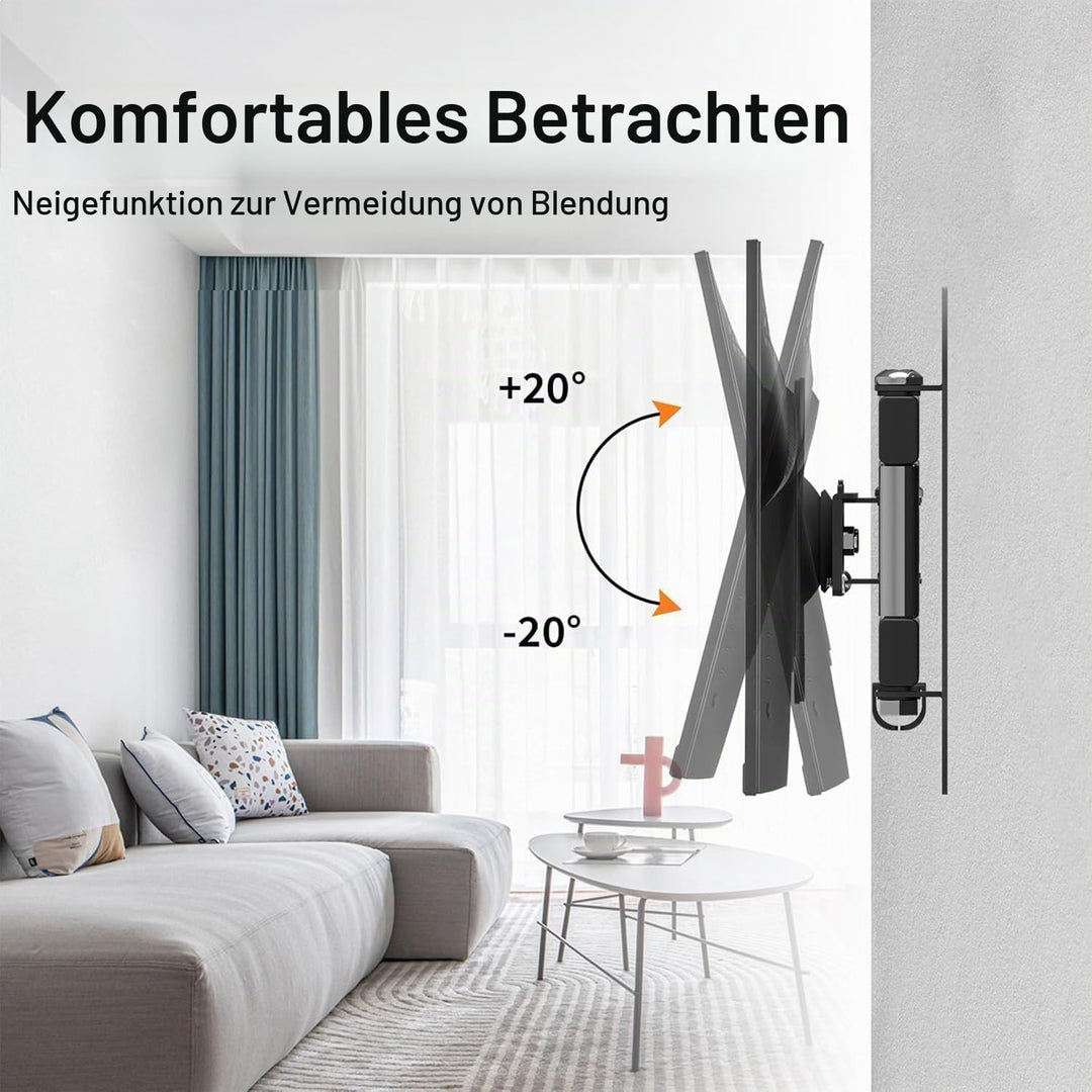 suptek TV-Wandhalterung Schwenkbar Neigbar Drehbar voll Beweglich Einstellbar Gelenkig Fernseher Mon