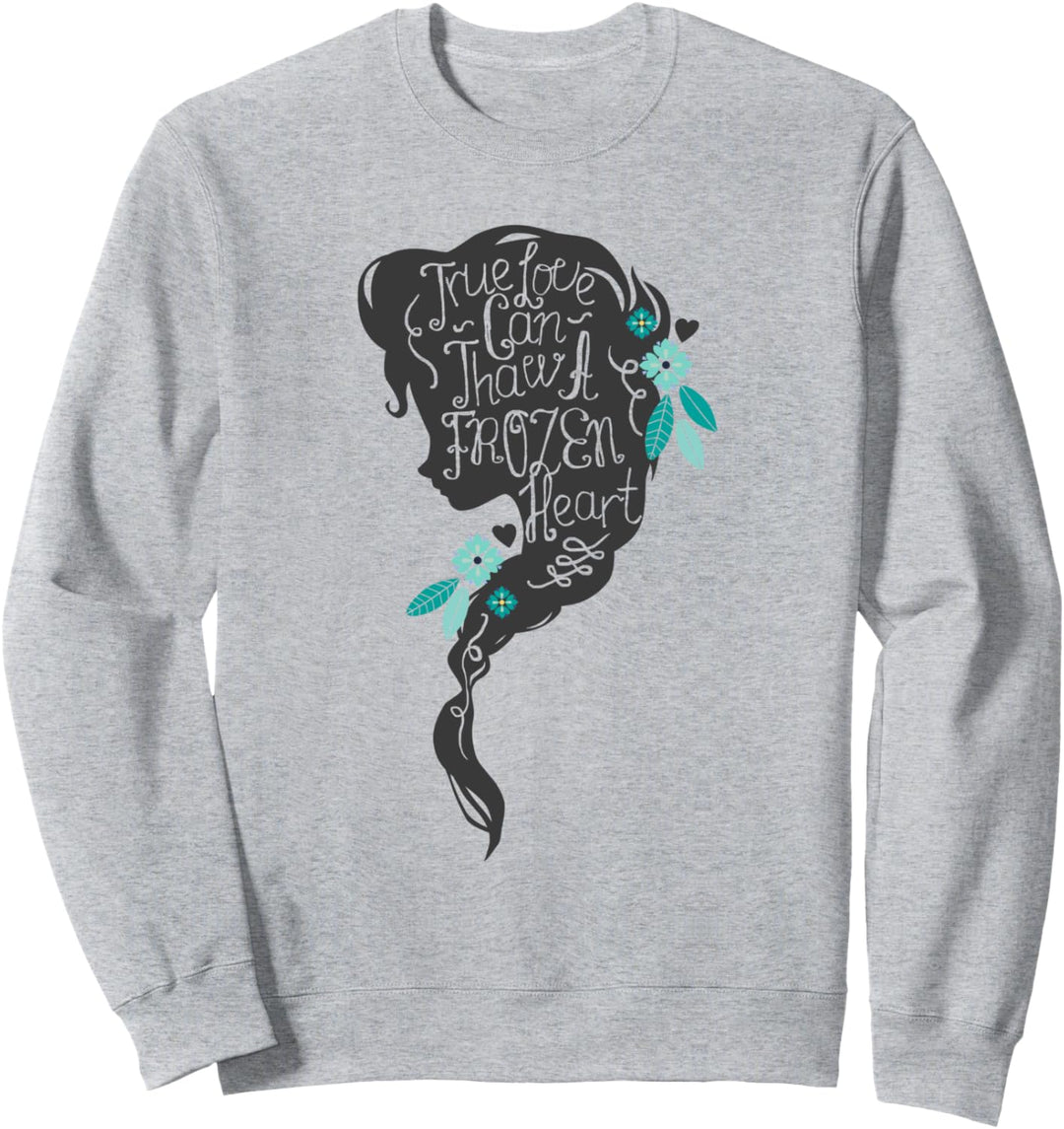 Disney Frozen Elsa Head Profile Love Thaws Sweatshirt