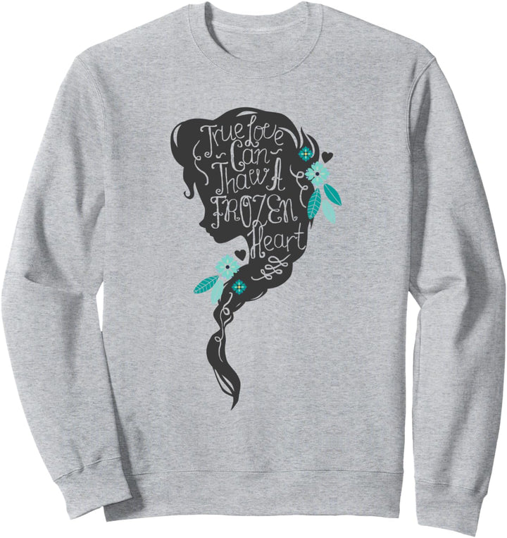 Disney Frozen Elsa Head Profile Love Thaws Sweatshirt
