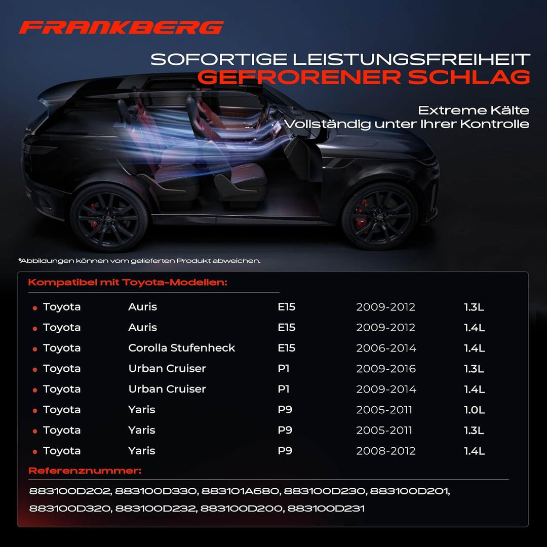 Frankberg Klimakompressor Klimaanlage Kompatibel mit Yaris KSP9 NCP9 NSP9 SCP9 ZSP9 1.3L 1.4L 2008-2