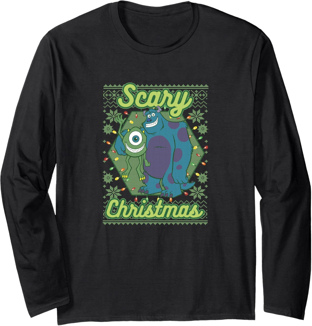 Disney Pixar Monsters University Scary Weihnachten Langarmshirt