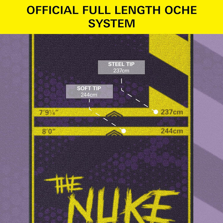 TARGET Darts Luke Littler Dartmatte, The Nuke Darts Matte | Dart Oche Matte mit Soft- und Steeldarts