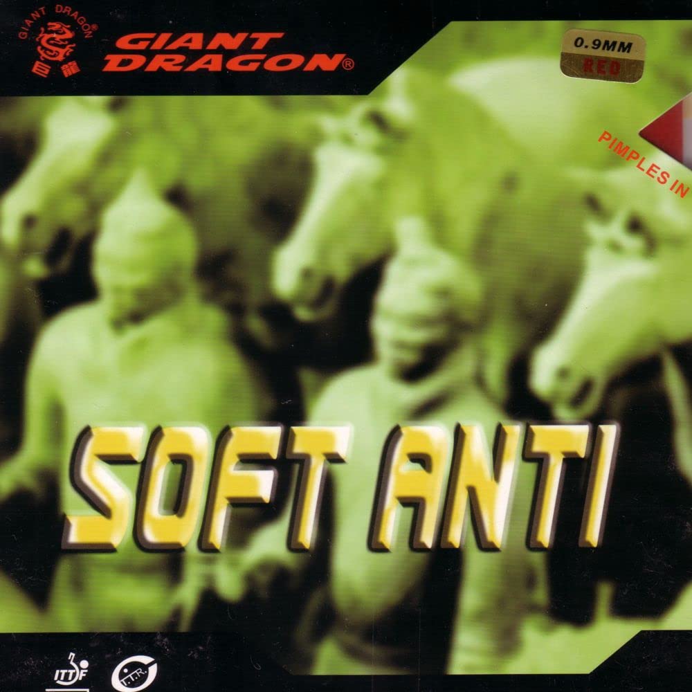 GIANTDRAGON Soft Anti | China Tischtennis Belag | ITTF | TT-Spezial - Schütt Tischtennis rot 1.5 mm,