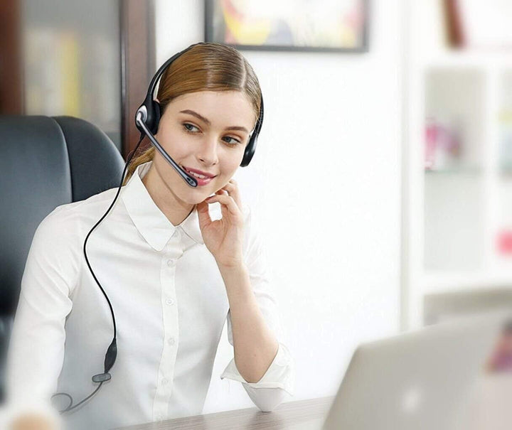Wantek RJ9 Telefon Headset mit Mikrofon Noise Cancelling & Quick Disconnect, Festnetztelefon Kopfhör