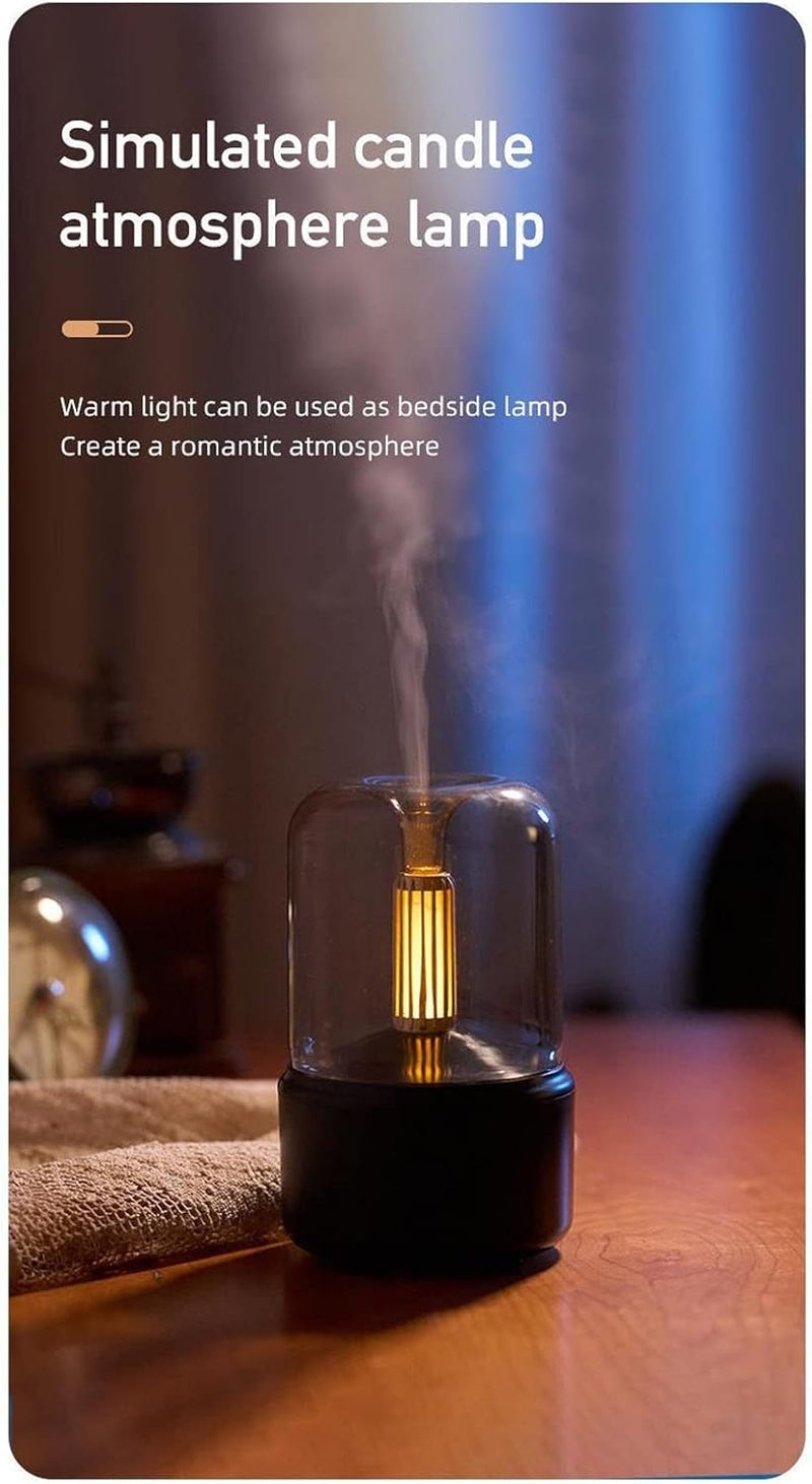 Yctze Kerzenlicht-Aroma-Diffusor, Kaltluft-Aroma-Diffusor, Luftbefeuchter mit Automatischer Abschalt