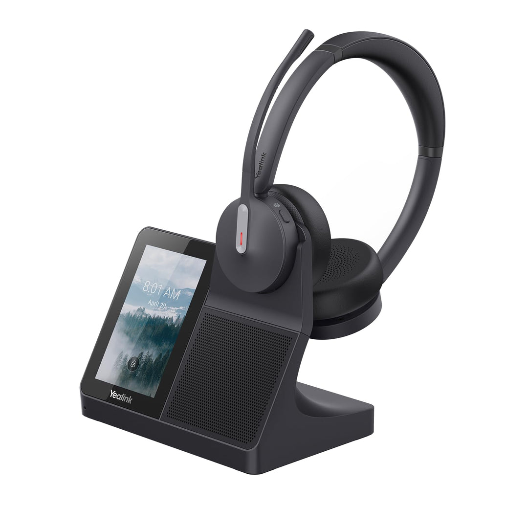 Yealink WH64 Workstation Dual Wireless DECT & Bluetooth Stereo Headset, Noise Cancelling Mikrofon, T