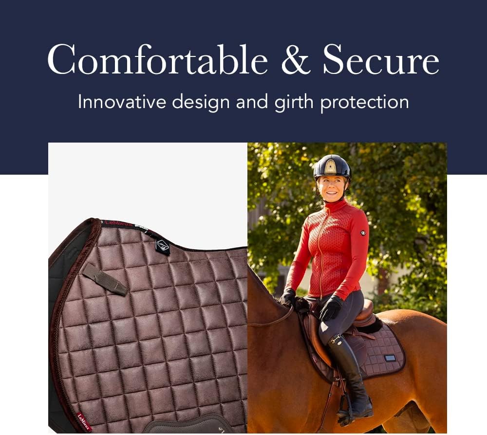 LeMieux X-Grip Silicone Eurojump Square Sattelpolster L Grauer Widerristentlastungssprung, L Grauer
