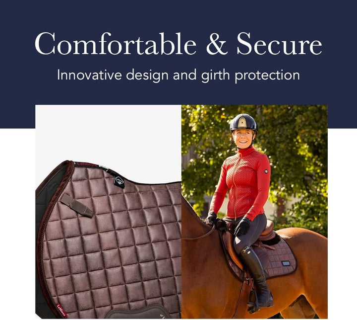 LeMieux X-Grip Silicone Eurojump Square Sattelpolster L Grauer Widerristentlastungssprung, L Grauer