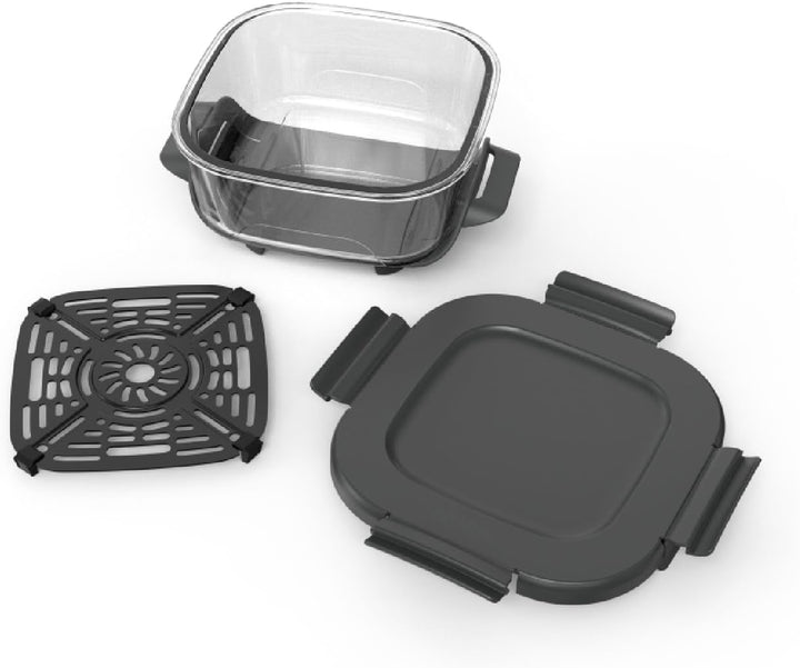 Ninja CRISPi 1,4-l-TempWare-Glasbehälter mit Schnappverschluss-Deckel, wärmebeständiger Heissluftfri