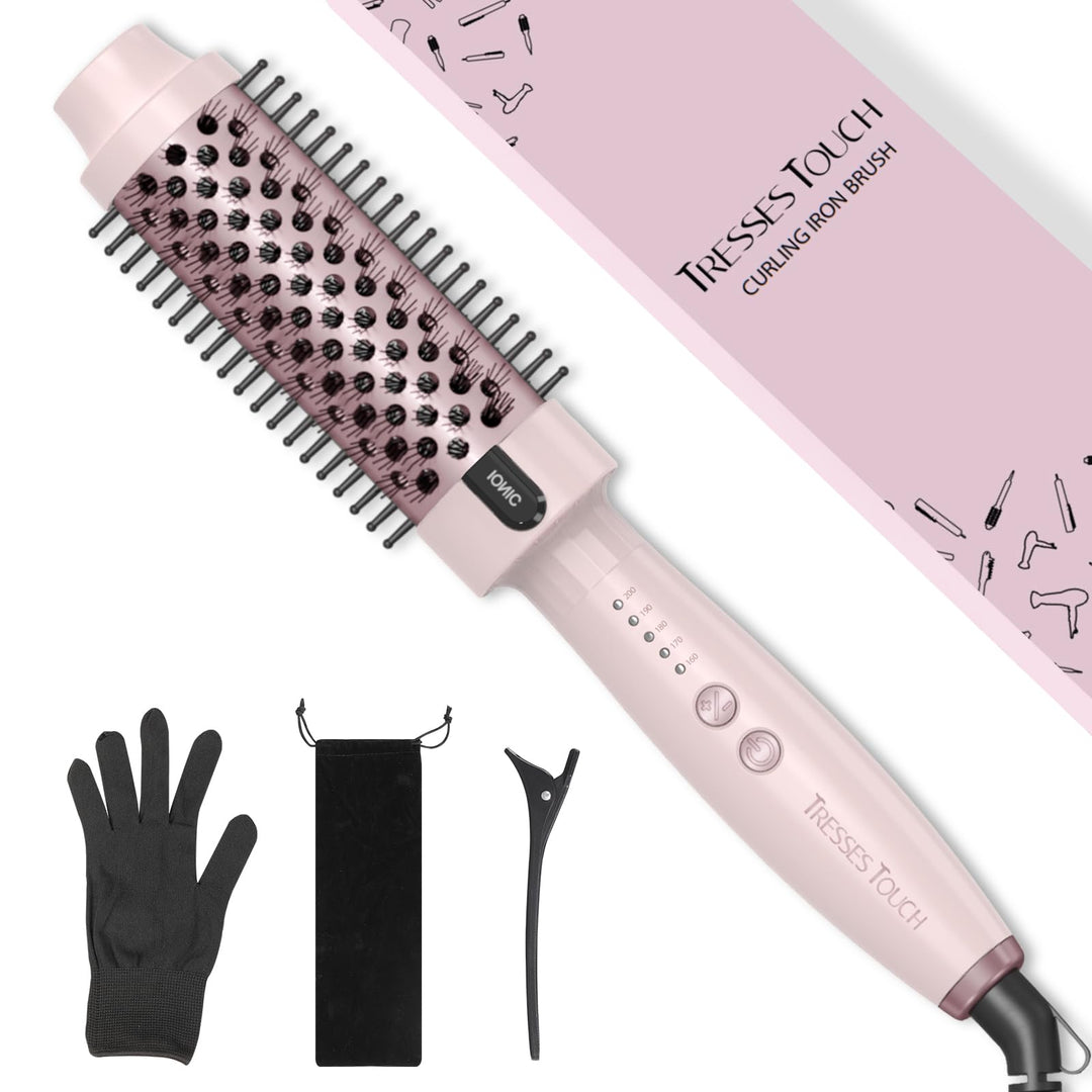 Thermal Brush, Thermobürste Negativ-Ionen, Elektrische Rundbürste mit 5 Temperaturstufen, Stylingbür