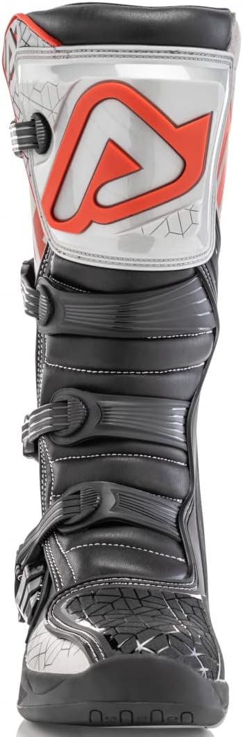Acerbis Mens Stivale X-Team Blu/Bianco T.46 Motorcycle Boot 43 EU Schwarz Grau, 43 EU Schwarz Grau