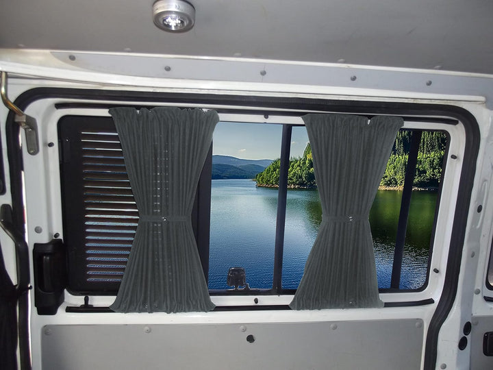 BREMER SITZBEZÜGE Mass Gardinen Vorhänge Sonnenschutz kompatibel mit VW T4 Transporter Caravelle Lan